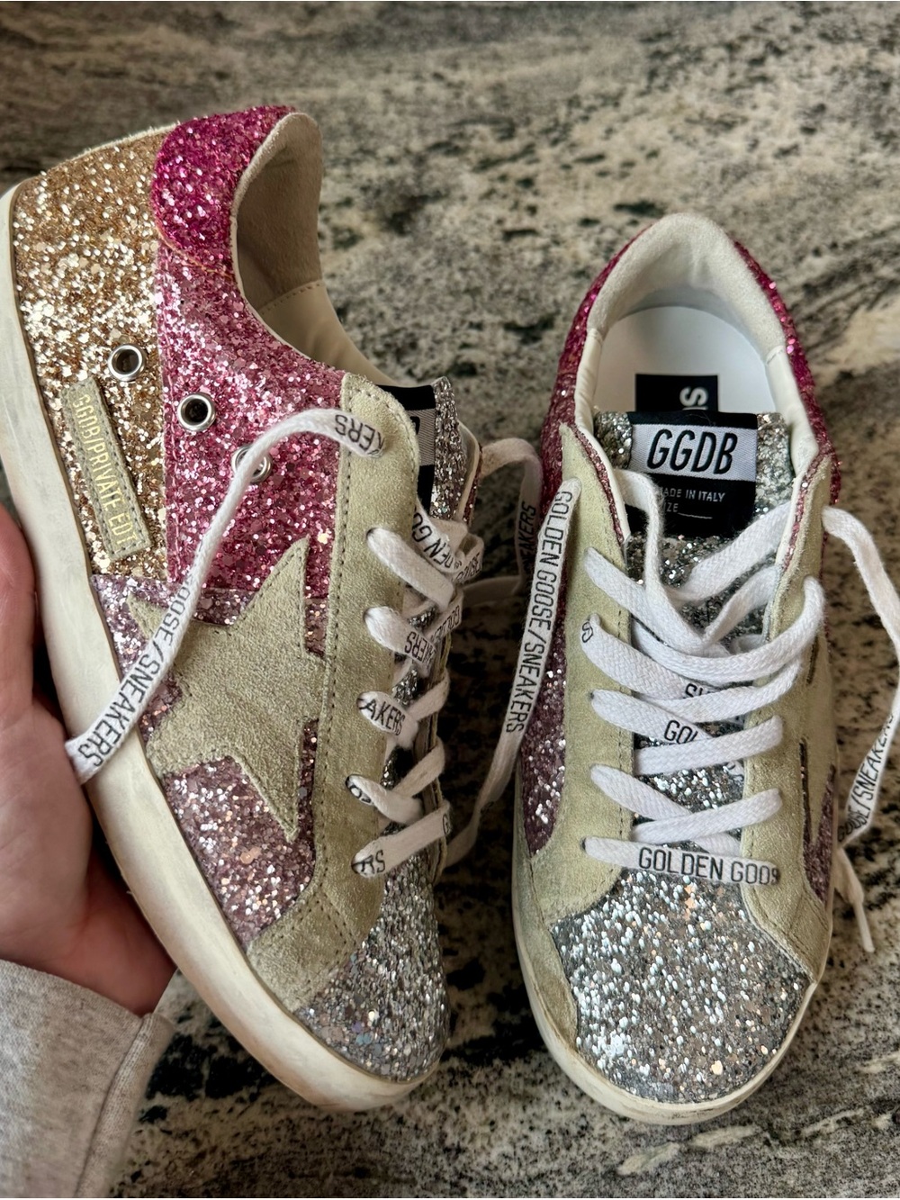 Golden Goose Private Edition Glitter Superstar. Size 37. EUC.